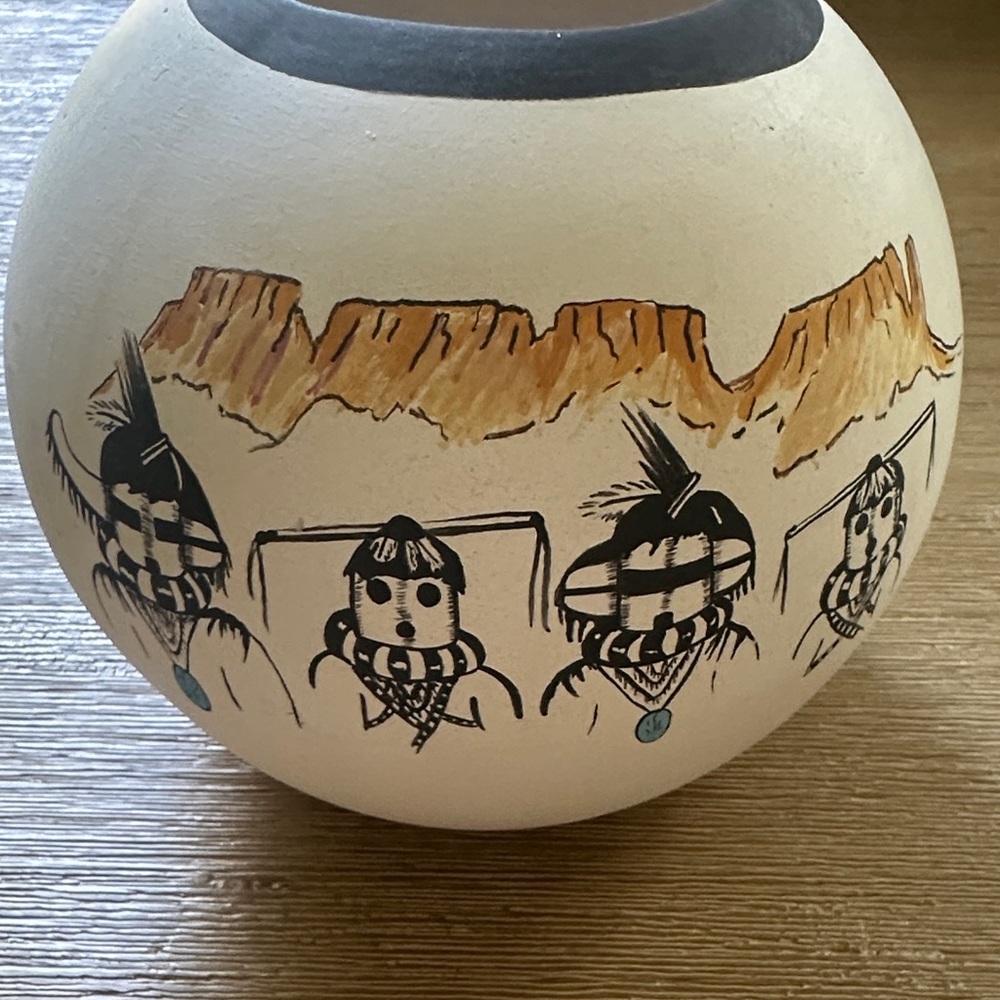 Rare Zuni Shalako Kachina “Dance”Decorative Pueblo Pottery - Picture 3 of 5